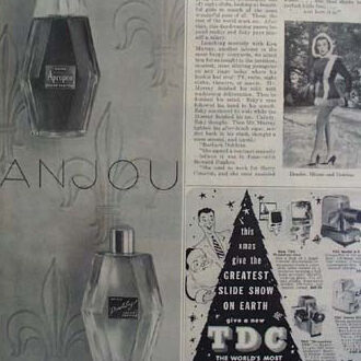 Anjou Perfume Ad Dec 1951