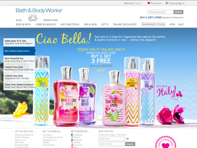 bath and body works website