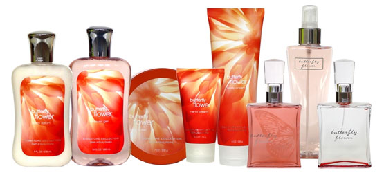 Butterfly Flower Bath and Body Works fragrances
