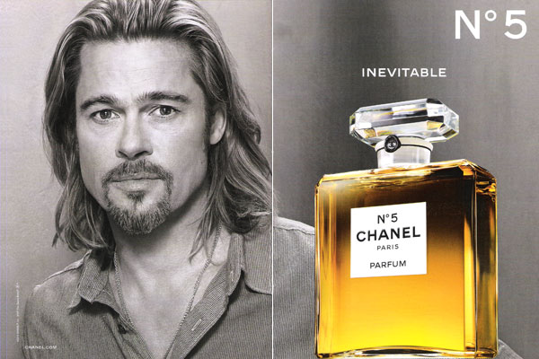Brad Pitt Chanel No. 5 perfume celebrity endorsements