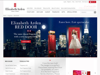 Red Door Elizabeth Arden website