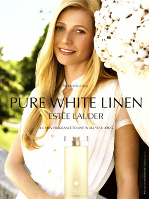 Gwyneth Paltrow for Pure White Linen Estee Lauder perfume