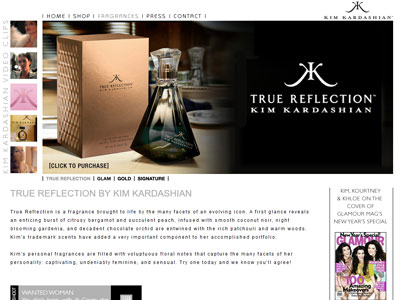 Kim Kardashian True Reflection website
