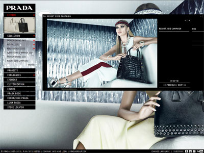 Prada Infusion d'Iris website