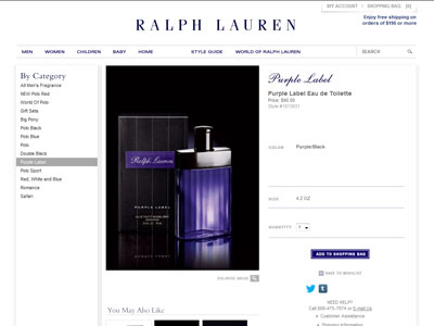 purple label ralph lauren perfume