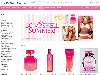 Victoria's Secret Bombshell Summer website