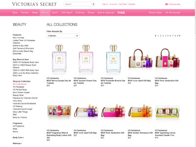 Victoria's Secret VS Fantasies Spring Fragrances website