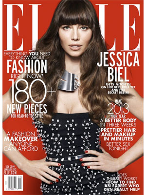 Jessica Biel, Elle Magazine, January 2013