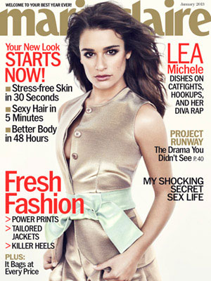 Lea Michele, Marie Claire Magazine, January 2013