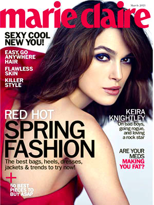 Keira Knightley, Marie Claire Magazine, March 2013