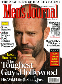 Men's Journal Magazine, Feb 2011, Jason Statham