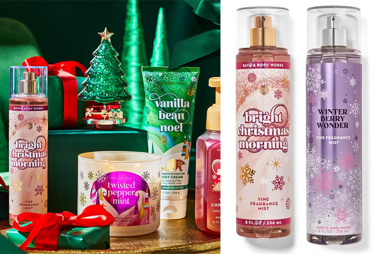 Bath & Body Works Christmas Scents body fragrances The Perfume Girl