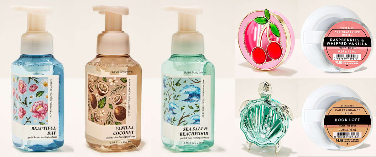 Bath & Body Works Spring Scents 2026 hand soap and car fragrances