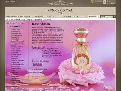 Annick Goutal Rose Absolue website