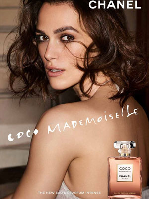 Chanel Coco Mademoiselle Eau de Parfum ad model Keira Knightley InStyle