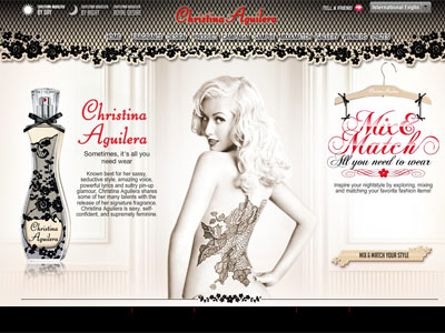 Christina Aguilera Perfume website