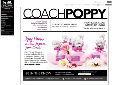 Coach Poppy Flower website