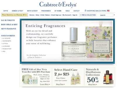 Lily by Crabtree & Evelyn website