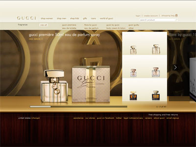 Gucci Premiere website