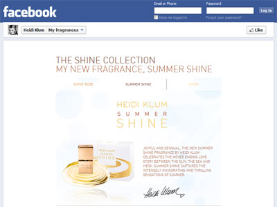 Heidi Klum Summer Shine website