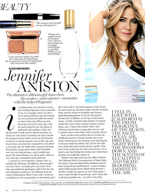 Jennifer Aniston Perfume editorial