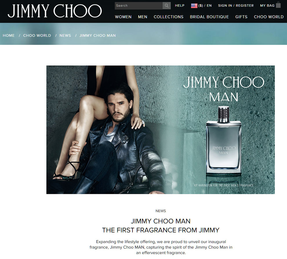 DA MAN News Kit Harington stars in the new Jimmy Choo campaign