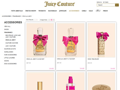 Viva La Juicy by Juicy Couture website