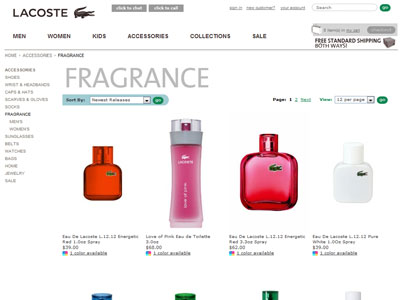 Lacoste Love of Pink website