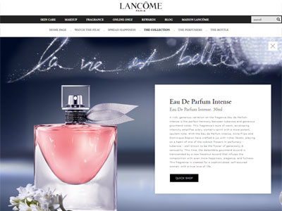 Lancome La Vie Est Belle Intense Website