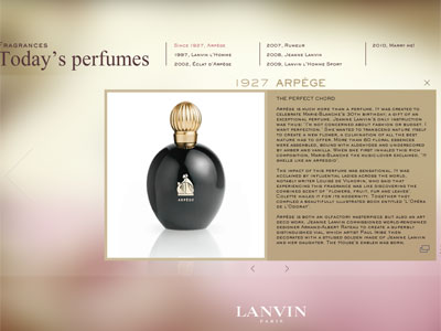 Lanvin Arpege website