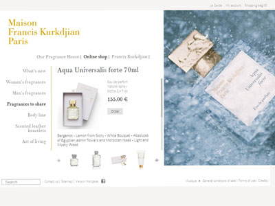 Maison Francis Kurkdjian Aqua Universalis Forte website