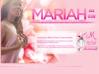 Mariah Carey Luscious Pink Perfume Website