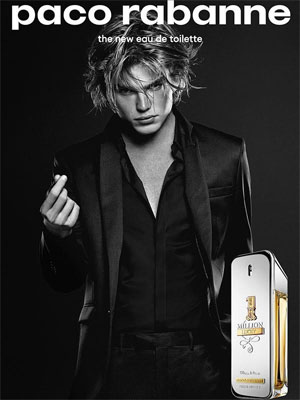 black and white perfume ad