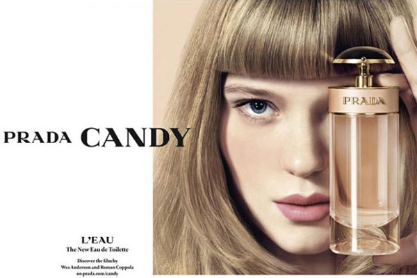 Léa Seydoux, égérie du parfum « Prada Candy » - Elle