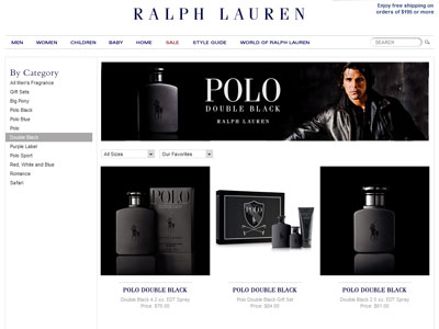 Ralph Lauren Polo Double Black website