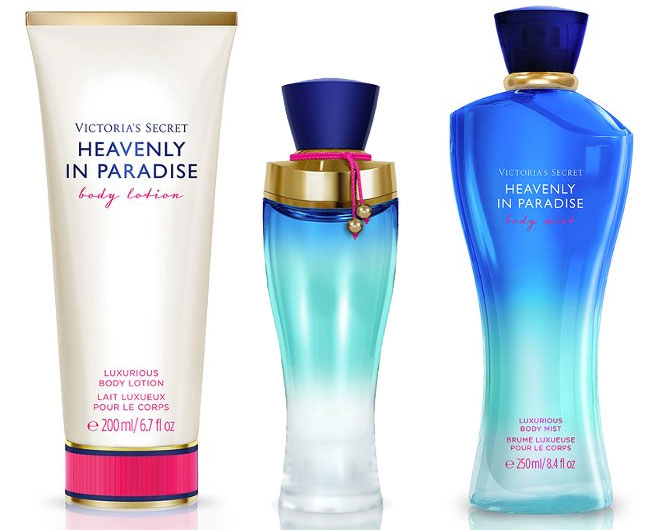 melk Ansichtkaart Verkoper Victoria's Secret Paradise Collection, trio of tropical inspired fragrances  for women