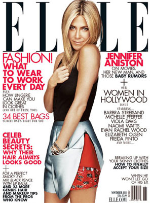 Elle, November 2011, Jennifer Aniston
